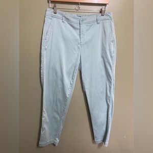 Liverpool Sea Green Ankle‎ Length Pants, Size 10/30